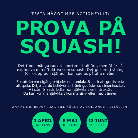 prova på squash